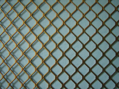 This is a panel of flattened diamond expanded metal mesh.