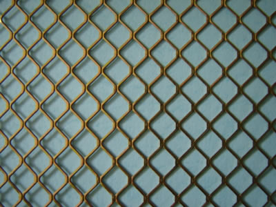 This is a panel of flattened diamond expanded metal mesh.