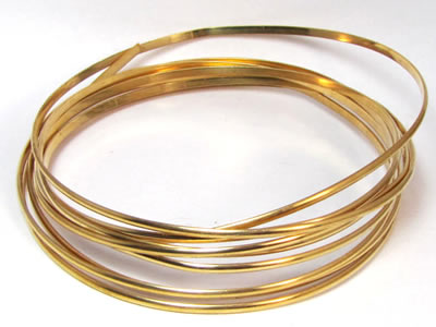 Half-round brass wire in the type of coil.