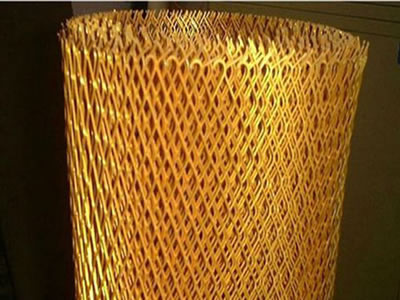 The picture shows a roll of expanded metal mesh.