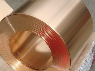 The picture shows a roll of phosphor copper strip.