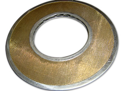The picture shows a brass ring filter with aluminum edge.